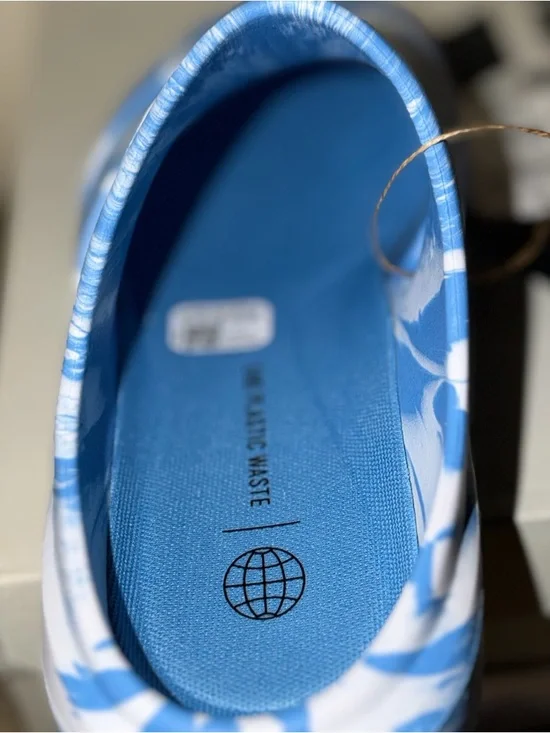 adidas Blue and White Slip-On Clog - Picture 2 of 4